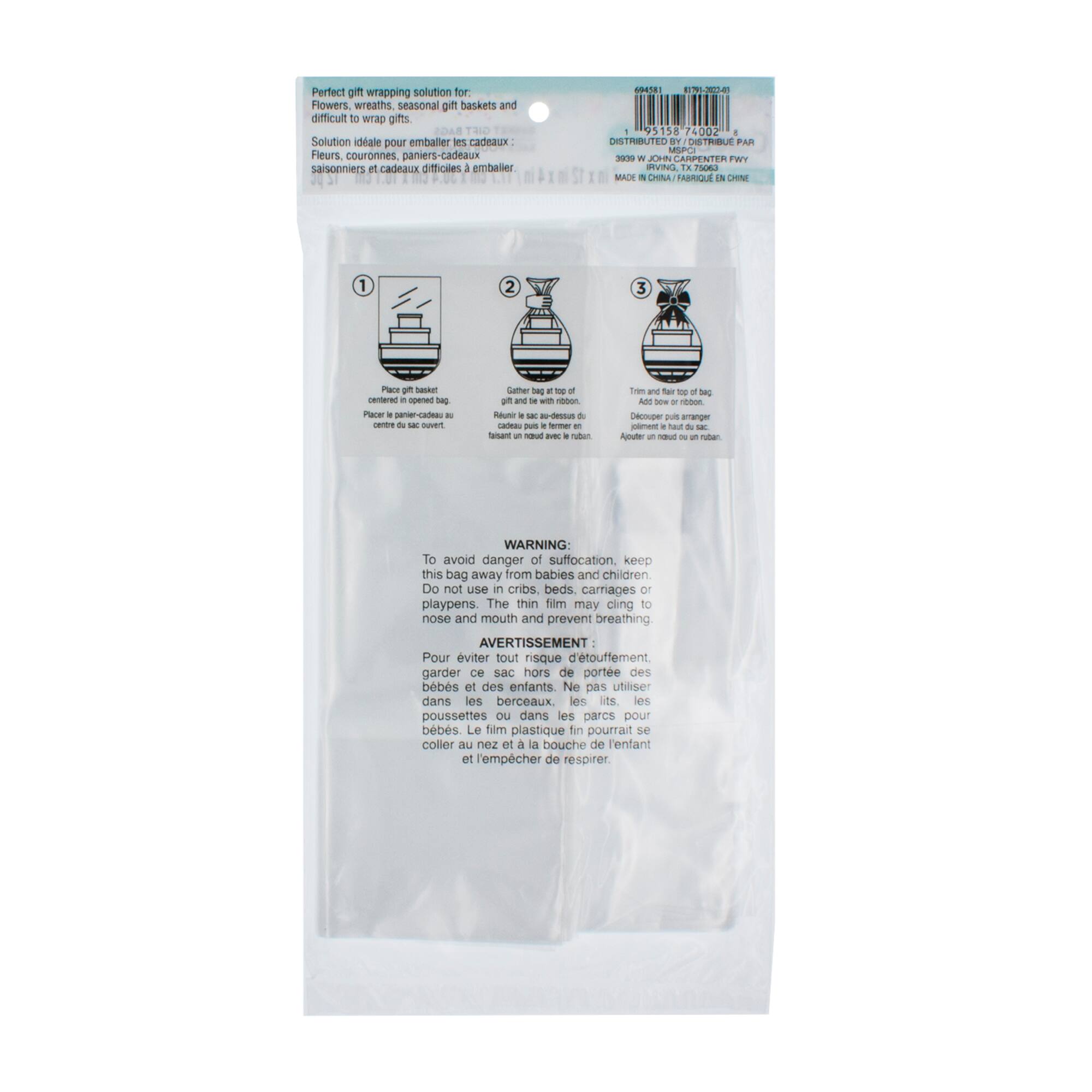 Clear Basket Gift Bags by Celebrate It